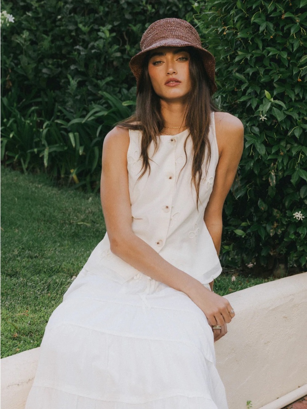 Böhme Andie Embroidered Button Up Top - Picture 5 of 7